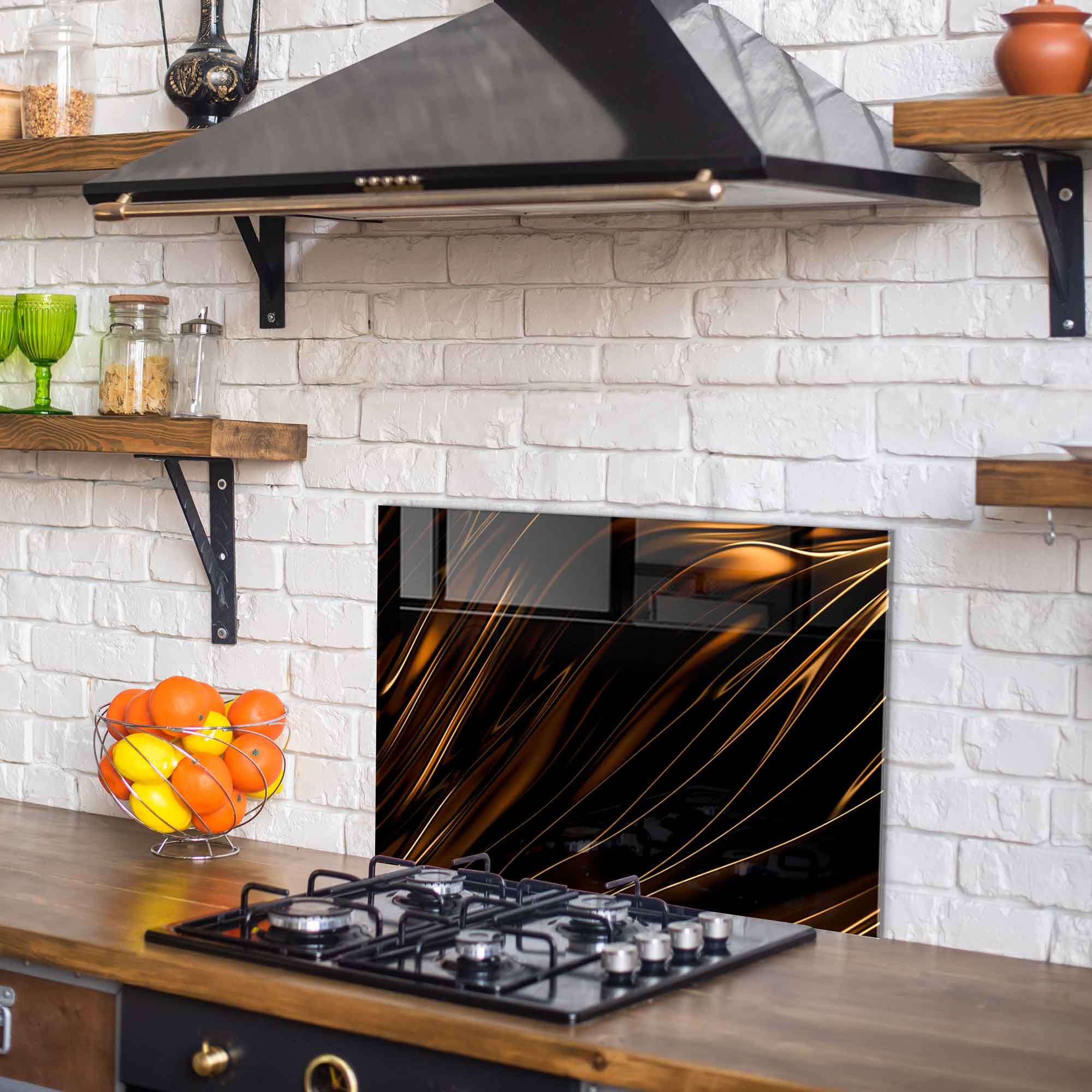 Tempered Glass Kitchen Backsplash - 47x30 Inch Stove Splashback, Cutting Board & Wall Decor | Self-Adhesive, Easy Clean 10 thumbnail image