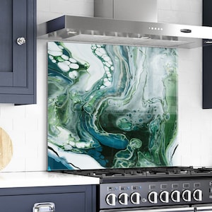 Glass Stove Backsplash Panel, Kitchen Backsplash Tile, Chopping Board, Backsplash Mural, Noodle Board, Kitchen Decor, Stove Back Cover