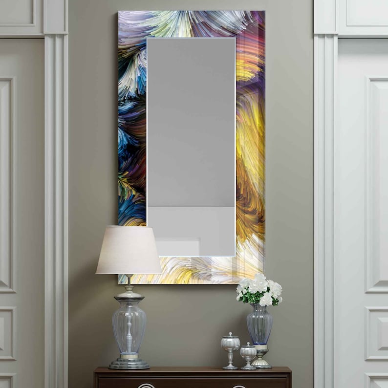 Mirror Wall Decor, Mirror for Bathroom, Entryway Hallway Mirror, Luxury