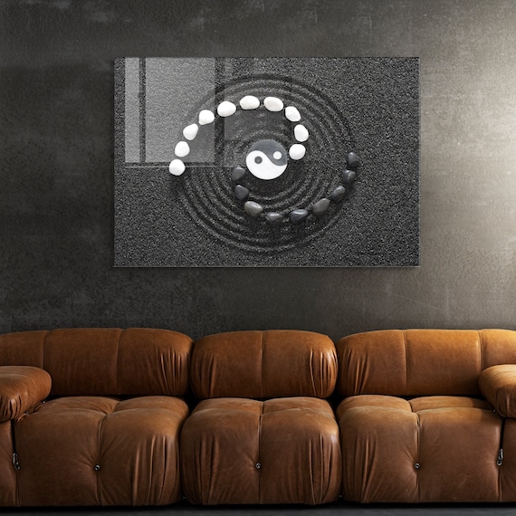 Yin Yang Wall Art Wall Decor Living Room Modern Extra Large Etsy