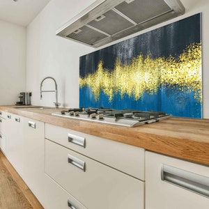 Kitchen Accessories-Stove Back Cover for Gas-Tempered Glass Backsplash-Kitchen Sink Cover Splash Guard-Splashback Tile-Kitchen Wall Decor
