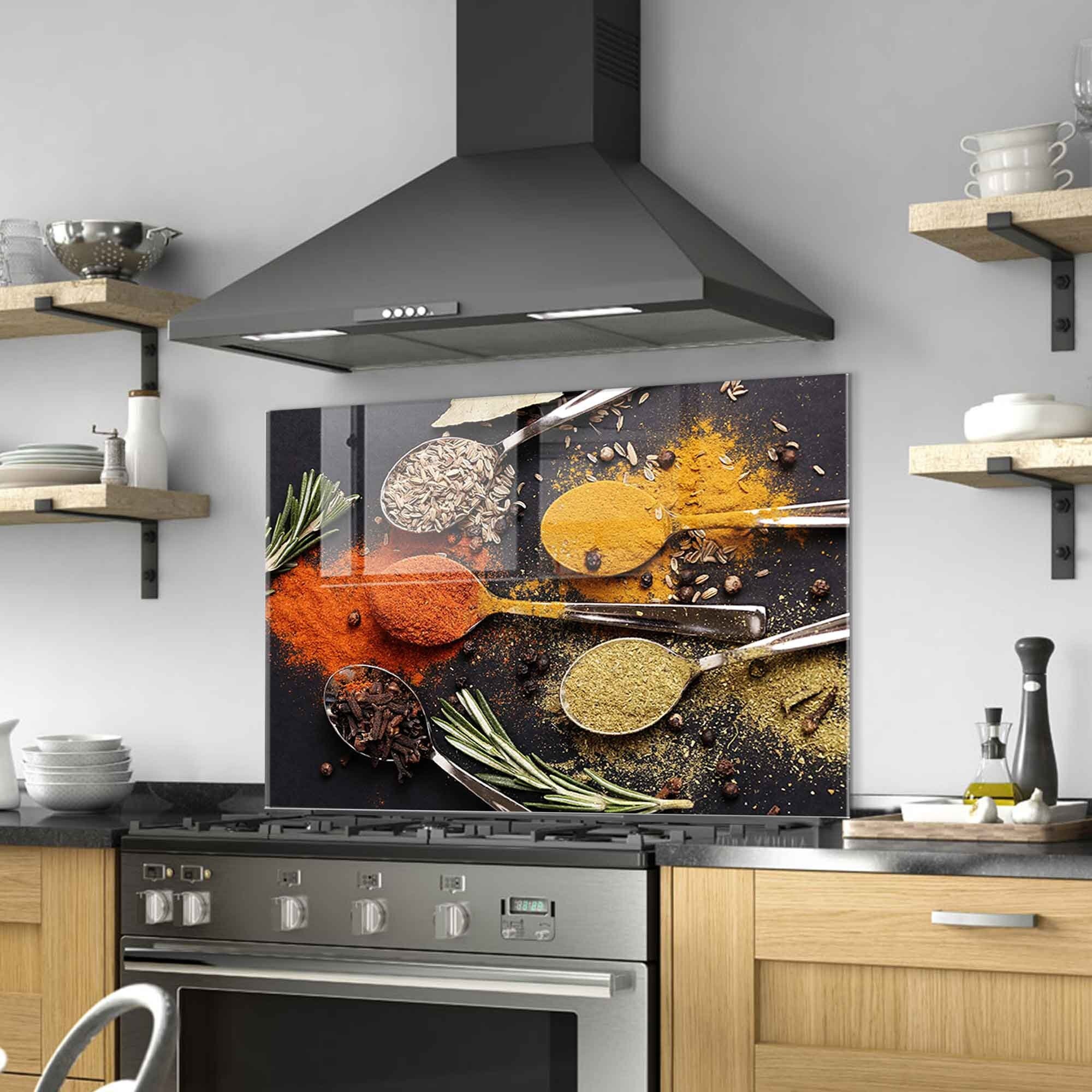 Panel antisalpicaduras de aluminio ignífugo satinado para cocina, Oro -  Panel de cocina 600 x 700 mm
