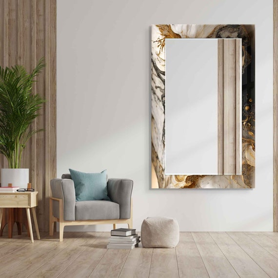 Mirror Wall Decor Mirror for Bathroom Entryway Hallway Mirror Luxury Home Decor Living Room Mirror Decorative Mirror on Tempered Glass Etsy