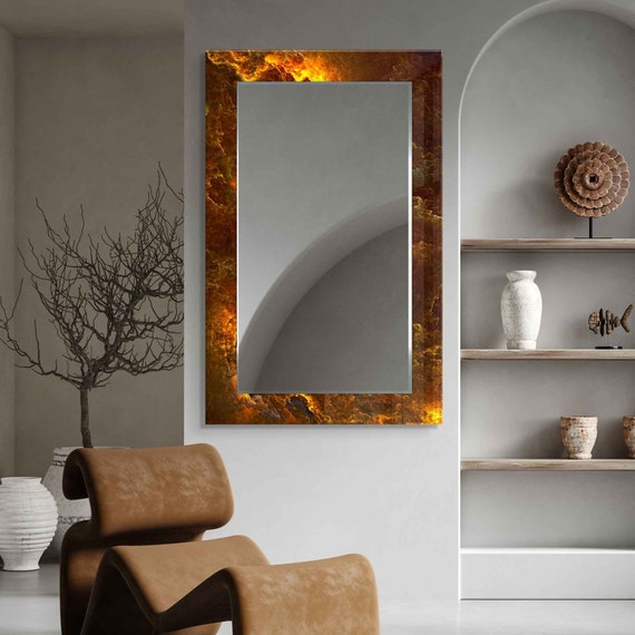 Mirror Wall Decor Mirror for Bathroom Entryway Hallway Mirror Luxury Home Decor Living Room Mirror Decorative Mirror on Tempered Glass Etsy