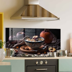 Dosseret de cuisine, couvercle arrière de cuisinière, décoration murale en verre trempé, couvercle de cuisinière pour gaz, crédence de décoration de cuisine, planche à découper et à nouilles