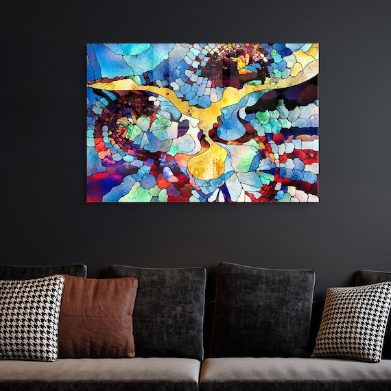 Extra Large Wall Art Stained Tempered Glass Wall Art Wall Etsy