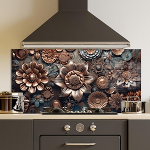 Garde-boue pour évier de cuisine, Dosseret de cuisine en verre trempé, Couvercle d'évier de cuisine, Couvercle supérieur arrière de cuisinière, Crédence en carreau de verre, Planche à découper