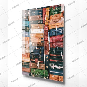 Retro Large Wall Art, Arte della parete in vetro temperato, Decorazione del soggiorno, Regalo per la casa, Decorazione per la casa, Pensile, Decorazione della camera da letto e del bagno