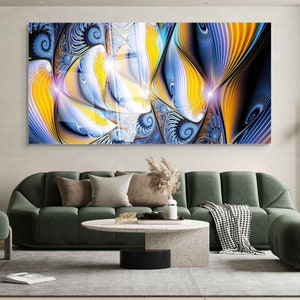 Tempered Glass Wall Art, Extra Large Wall Decor, Living Room Home Decor, Abstract Glass Painting, Decor for Bedroom, Housewarming Gift