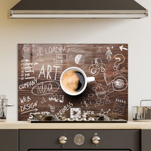 Tempered Glass Stove Backsplash, Kitchen Backsplash Tile, Chopping Board, Noodle Board, Kitchen Decor, Stove Back Cover, Stove Top Cover