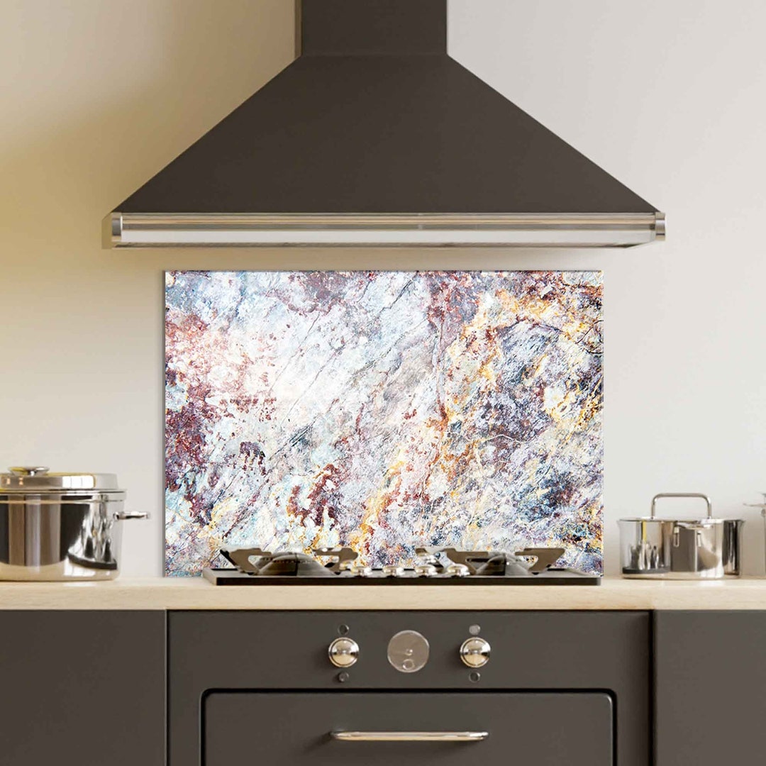Tempered Glass Stove Backsplash Panel, Stove Back Cover, Kitchen Decor