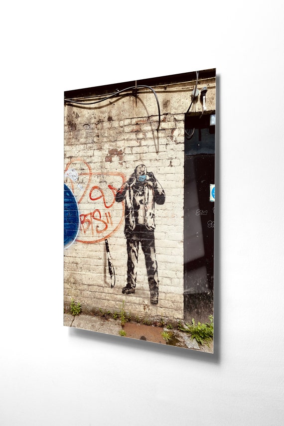 Wall Art, Mural Art, Glass Wall Decor, Banksy Corrupted Oil Jerry