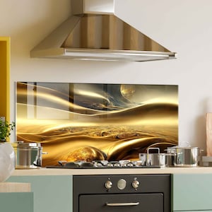 Dosseret en verre trempé-Décor mural de cuisine-Couvercle arrière supérieur de cuisinière pour gaz-Accessoires de cuisine-Couvercle d’évier de cuisine-Protection contre les éclaboussures d’évier de cuisine