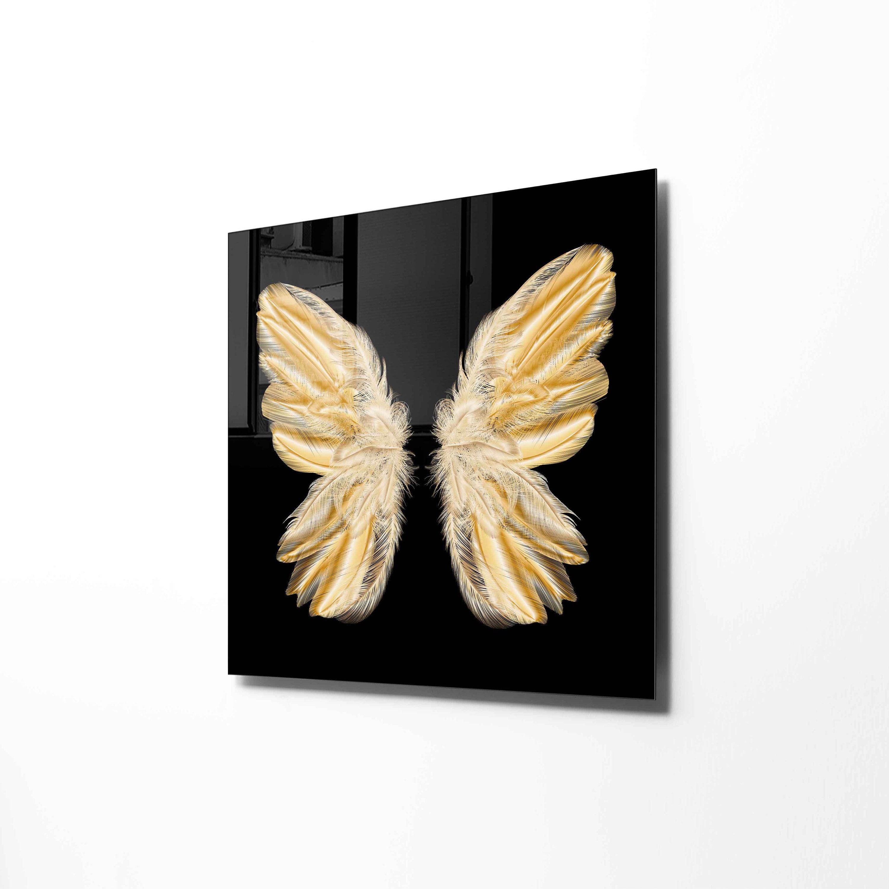 Tempered Glass Wall Art Butterfly Wing Wall Art Decor Large Etsy