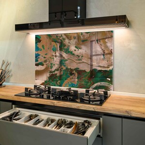 Kitchen Sink Cover, Tempered Glass Kitchen Backsplash, Kitchen Sink Splash Guard, Stove Back Top Cover, Splashback Glass Tile, Cutting Board
