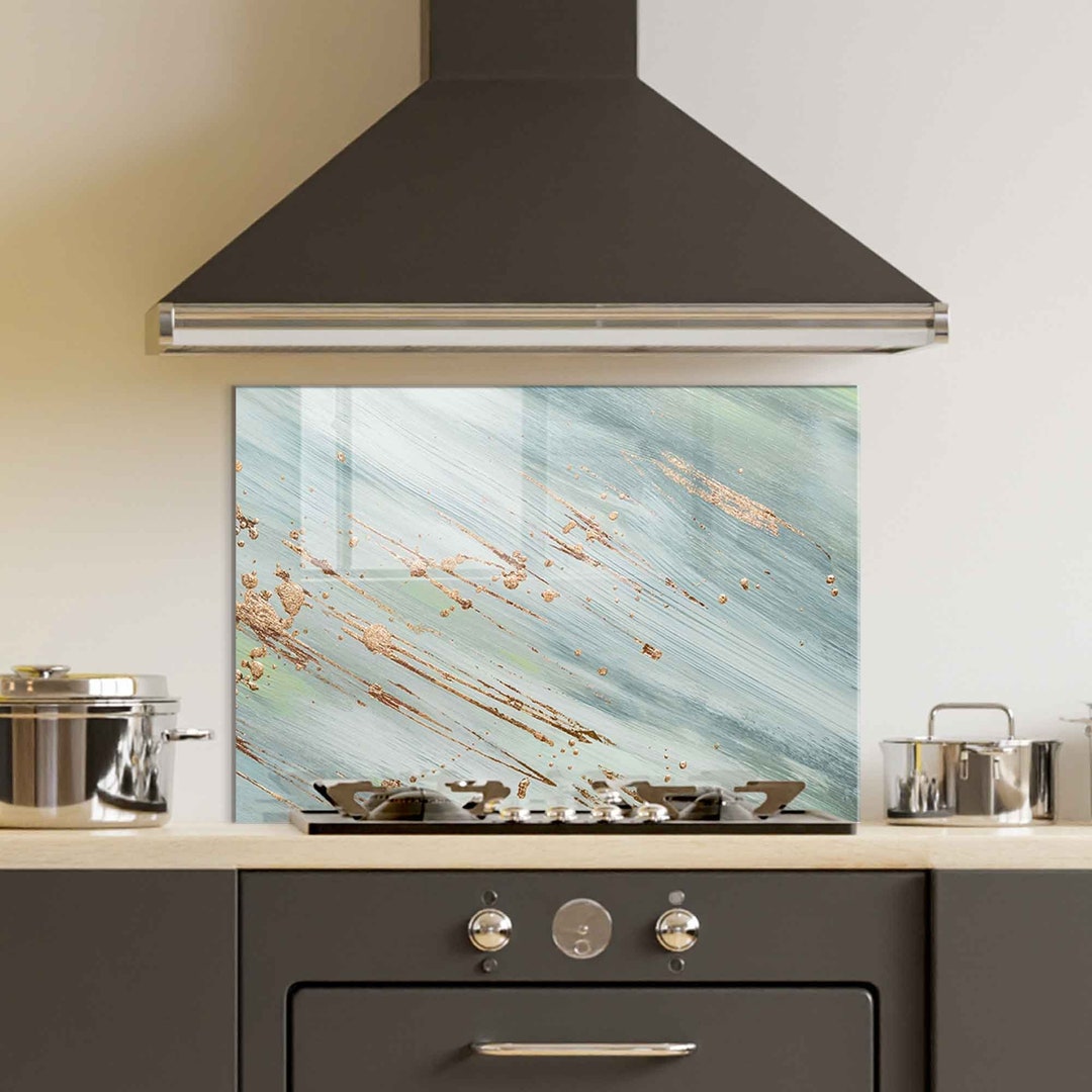 Paraspruzzi In Vetro Per Cucina 60x60 Cm DEQORI - Poster Route 66 - Effetto 3D - 2