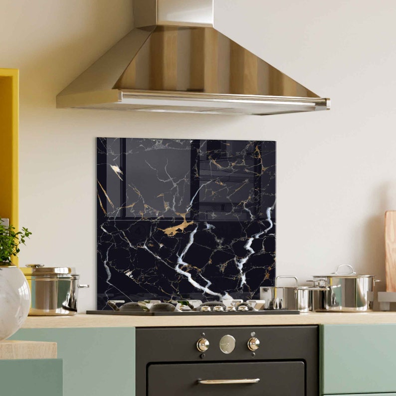 Tempered Glass Stove Backsplash Panel Stove Back Cover Etsy