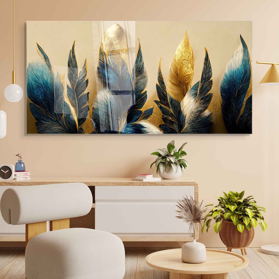 Tempered Glass Wall Art, Extra Large Wall Decor, Living Room Home Decor ... - Decorative Glass Wall Art For Living Room