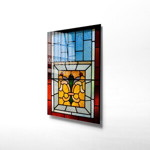 Stained Glass Wall Decor, Wall Decor Living Room Modern, Extra Large Wall Art, Decor for Bedroom, Tempered Glass Wall Art, Wall Hangings
