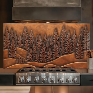 Dosseret en verre trempé, crédence de cuisine en pin, couverture arrière de poêle, oeuvre d'art murale en verre trempé, couvercle de dessus de cuisinière, décoration de cuisine
