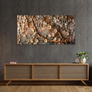 Tempered Glass Wall Art, Extra Large Wall Decor, Living Room Home Decor, Tempered Glass Painting, Decor for Bedroom