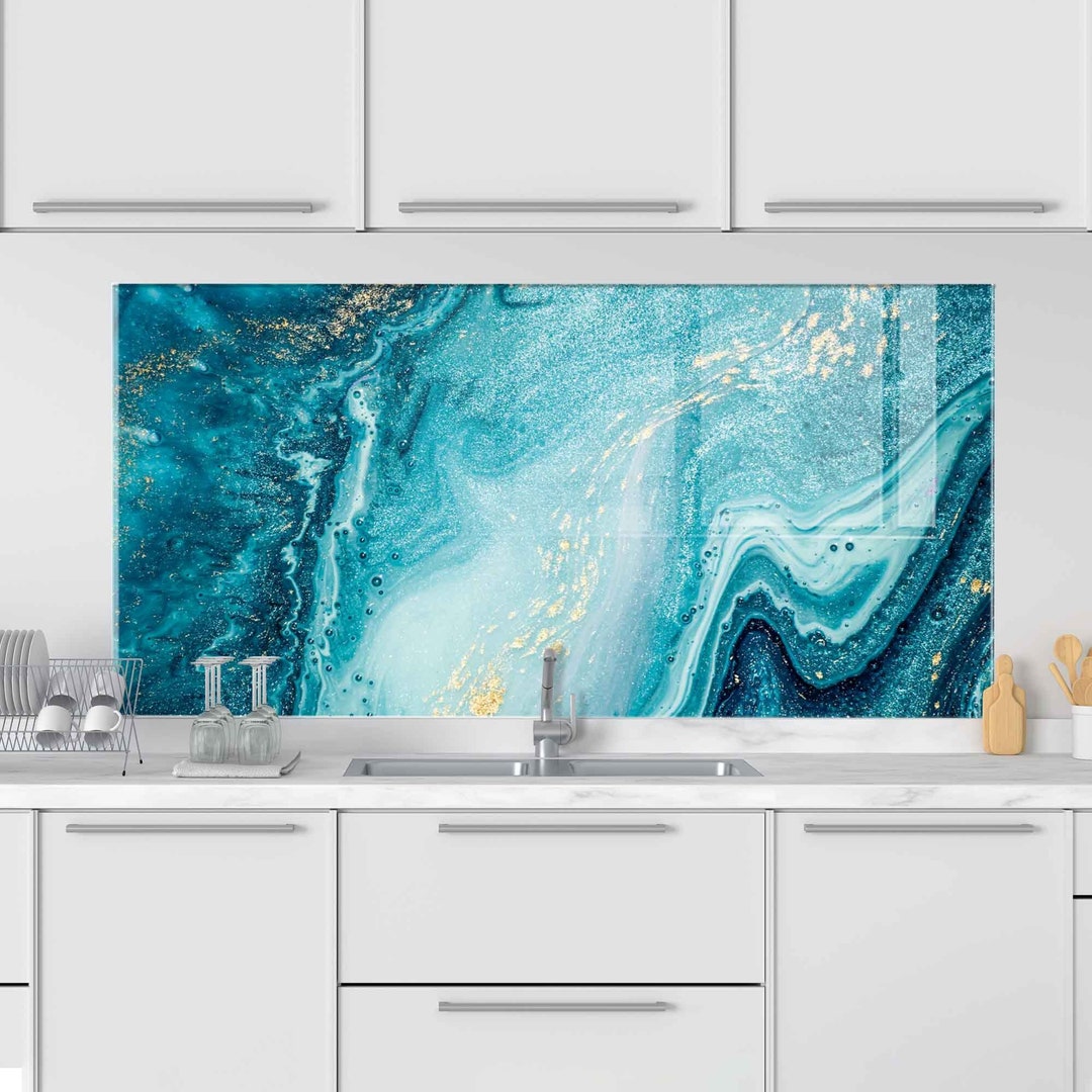 Tempered Glass Stove Backsplash Panel, Stove Back Cover, Kitchen Decor