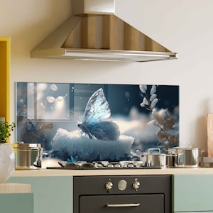 Dosseret de cuisine, couvercle arrière de cuisinière, décoration murale en verre trempé, couvercle de cuisinière pour gaz, crédence de décoration de cuisine, planche à découper et à nouilles