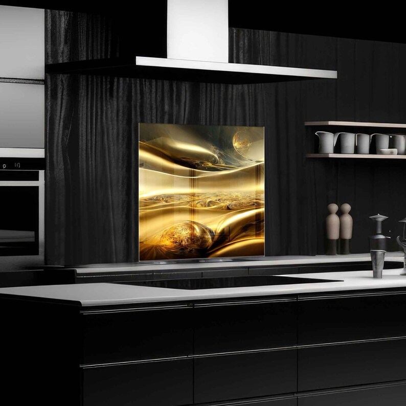 Top Back Cover Tempered Glass Backsplash-kitchen Wall Decor-stove Top Back Cover for ...