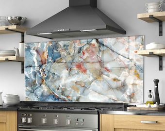 Tempered Glass Stove Backsplash Panel, Stove Back Cover, Kitchen Decor, Stove Top Cover, Kitchen Backsplash Tile, Chopping and Noodle Board