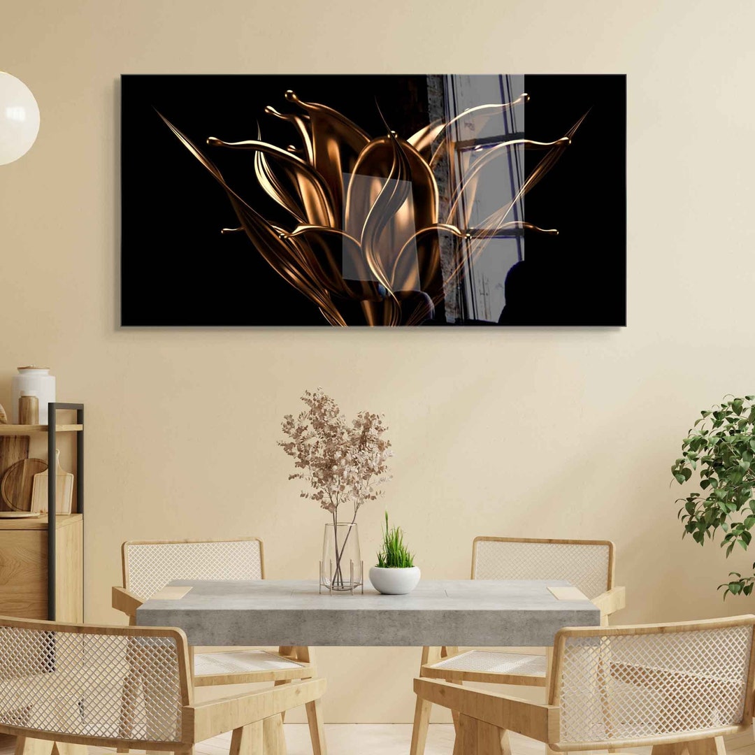 Tempered Glass Wall Art, Extra Large Wall Decor, Living Room Home Decor ...