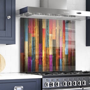 Glas Herd Backsplash Panel, Küchen Backsplash Tile, Schneidebrett, Backsplash Wandbild, Noodle Board, Küchendeko, Herd Back Cover