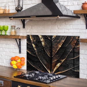 Dosseret de cuisine en verre trempé, Couvercle d'évier de cuisine, Garde-boue pour évier de cuisine, Couvercle supérieur arrière de cuisinière, Crédence en carreau de verre, Planche à découper