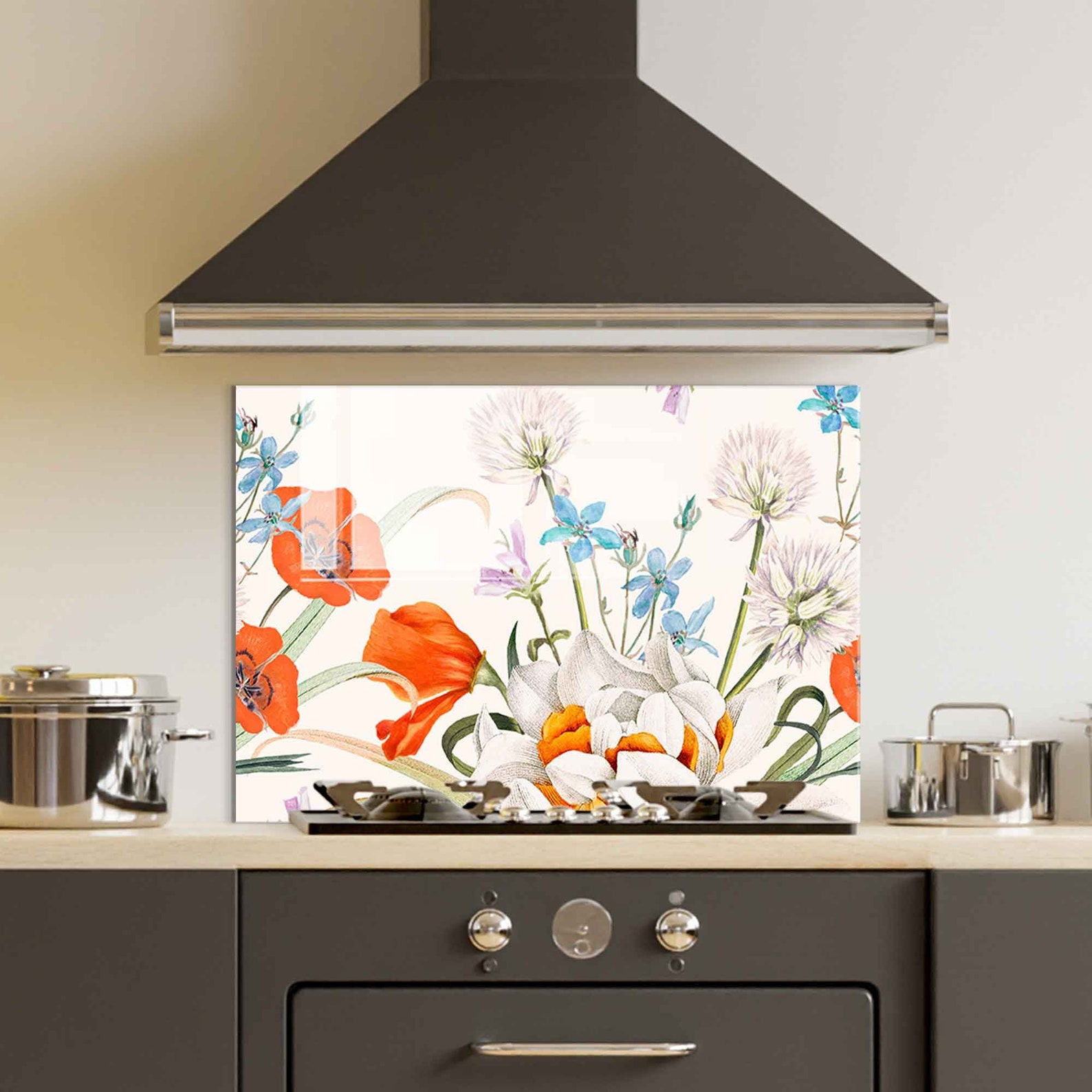 Tempered Glass Stove Backsplash Panel Stove Back Cover Etsy