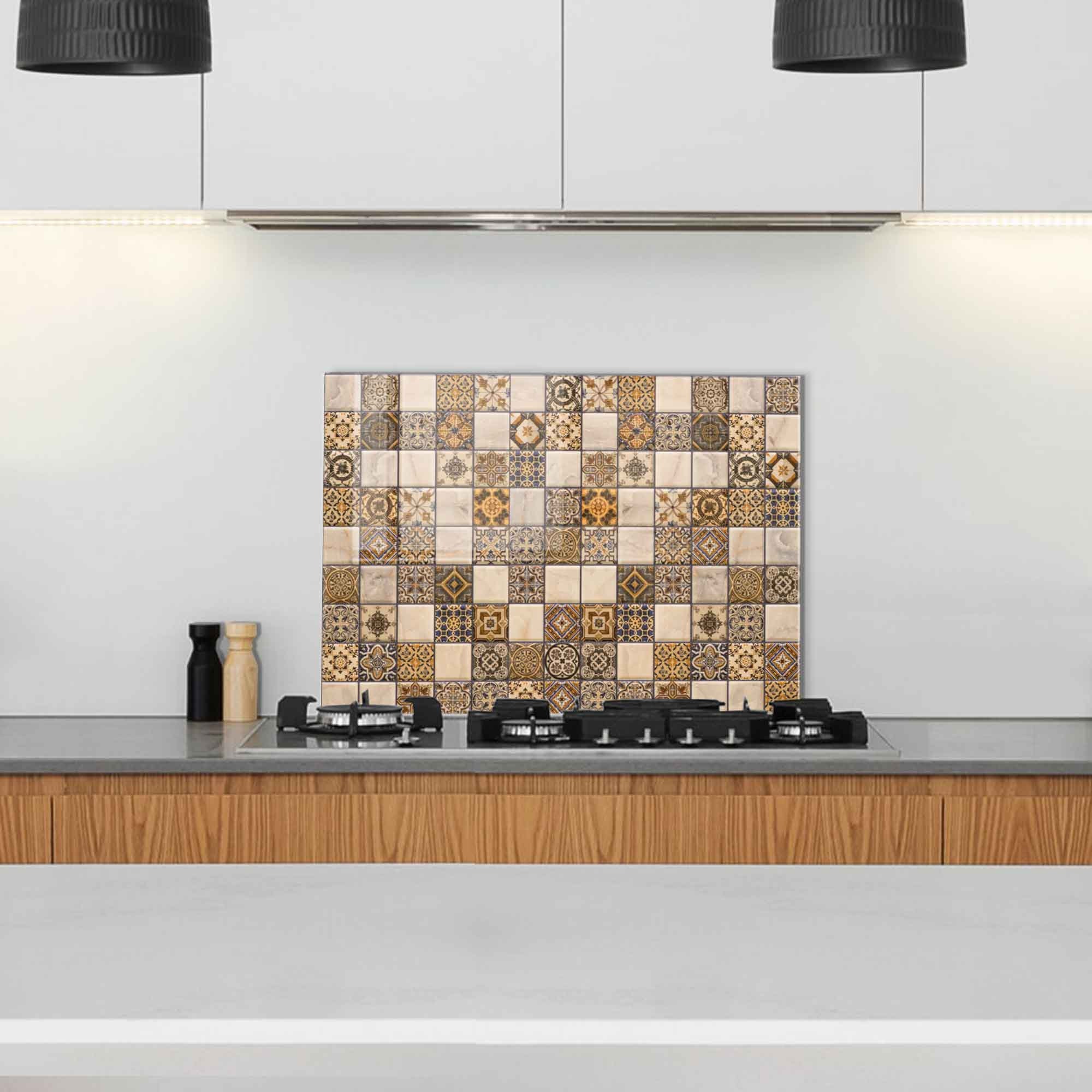 Top Back Cover Stove Backsplash Glass Panel, Kitchen Wall Decor, Stove Top Back Cover ...