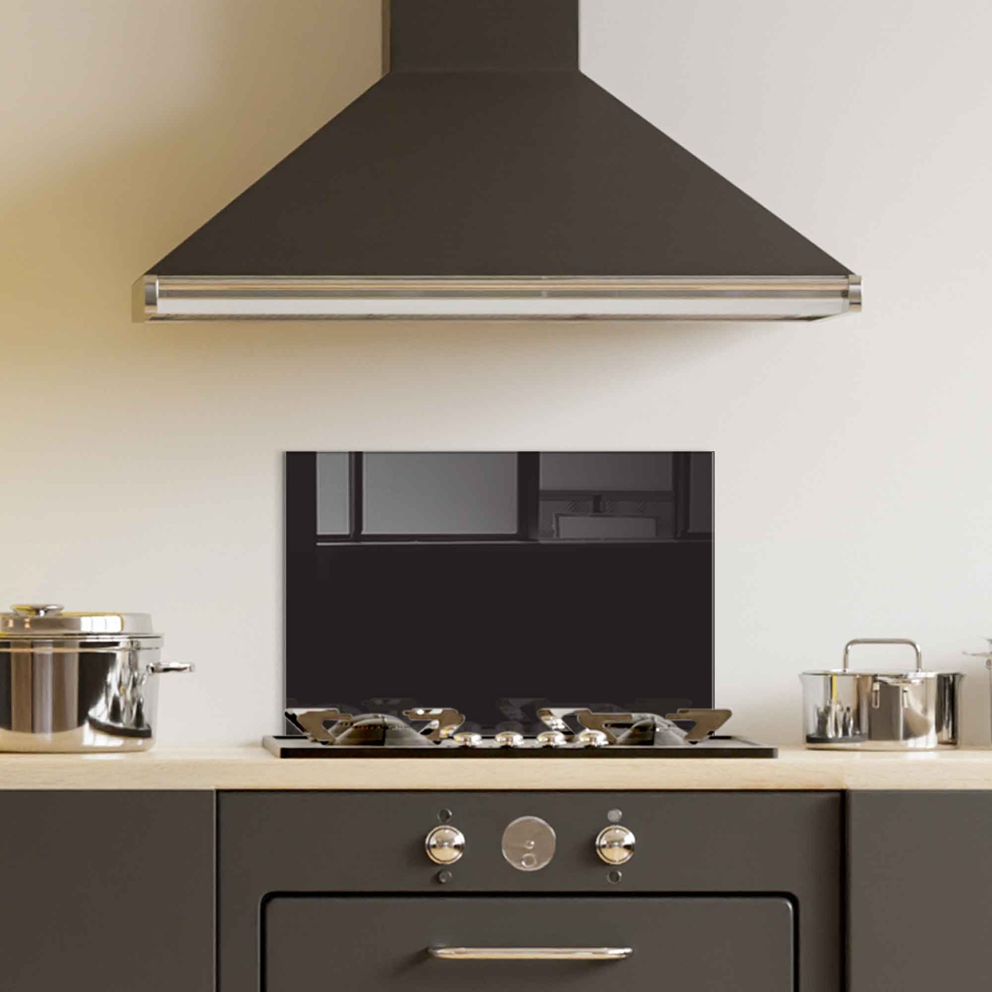 TMK | Pannello di copertura per fornelli, 80 x 52 cm, 1 pezzo, copertura per piano cottura a induzione, protezione paraspruzzi in vetro decorativo, Parigi