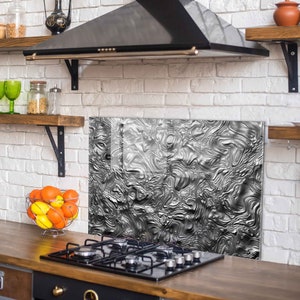 Panneau de dosseret de poêle en verre trempé, couverture arrière de poêle, décor de cuisine, couverture supérieure de cuisinière, tuile de dosseret de cuisine, planche à découper et à nouilles