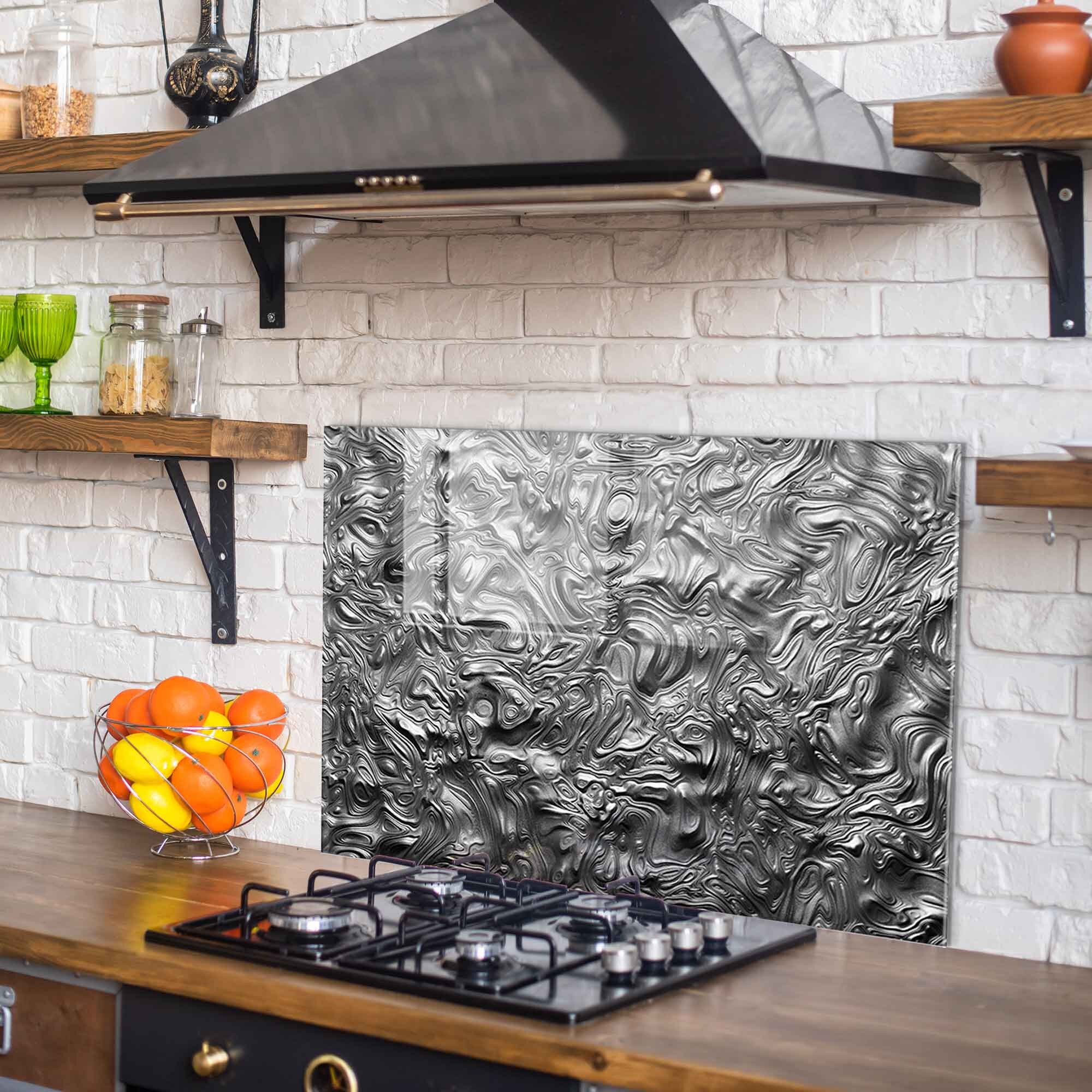 Tempered Glass Kitchen Backsplash, Stove Back Cover, Stove Splashback, Cutting Board, Kitchen Decor Tile, Home Wall Decor (39x27