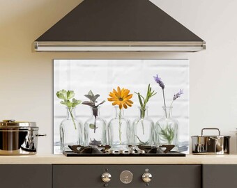 Dekwelt Piastra Di Copertura Per Fornelli In Vetro Temperato 90x52 Cm, Con Fiori Gialli, 6-in-1: Protezione, Paraspruzzi, Tagliere E Sottopentola, Per Piani A Induzione (escluso Gas)