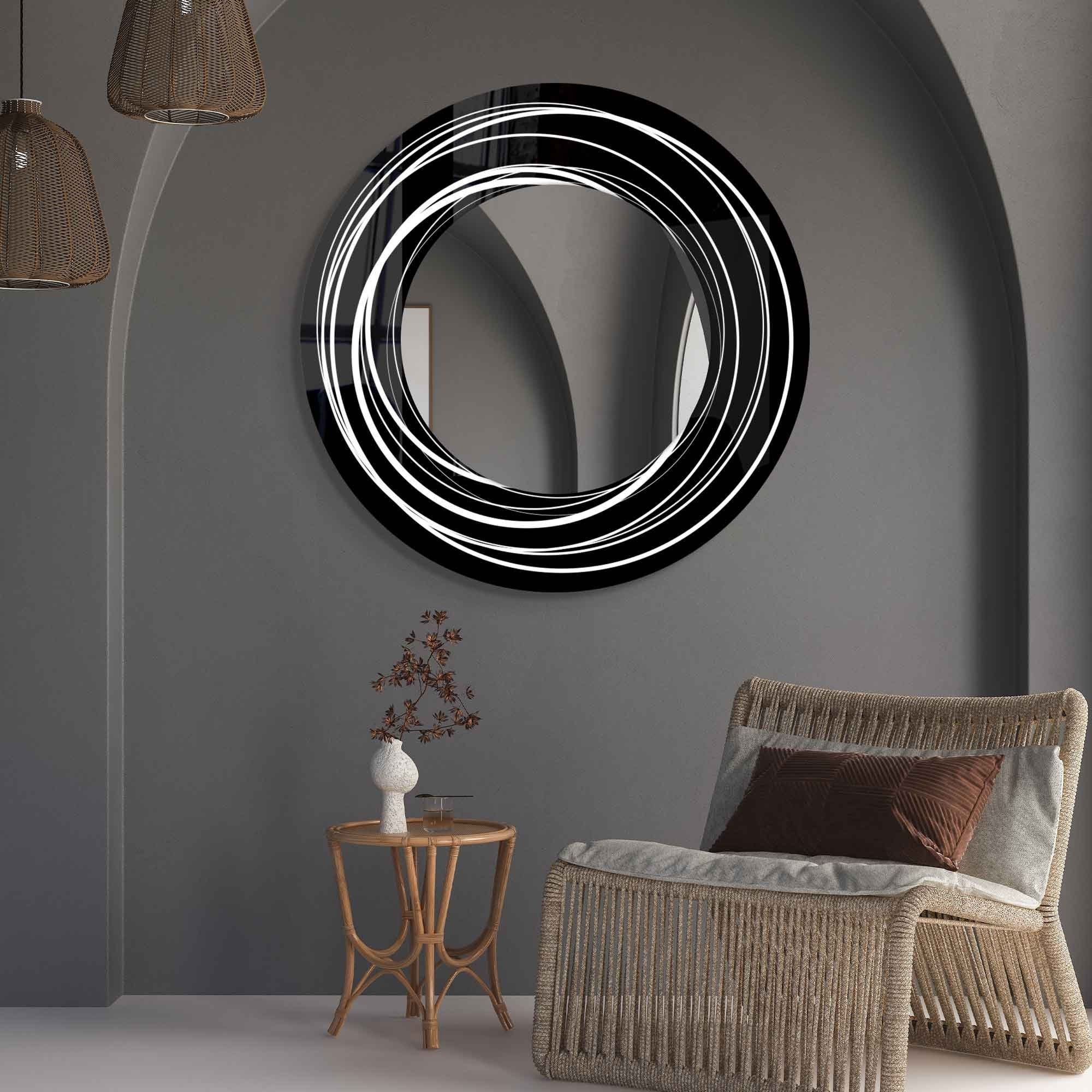 Specchio Da Parete Moderno A Prisma 29,5 Cm - Cornice In Flanella Con Retro In MDF - Per Camera Da Letto E Toletta Ragazze - 5