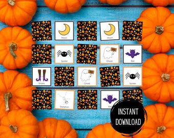 Halloween Memory Match Game: Printable Activity for Toddlers (PDF Download