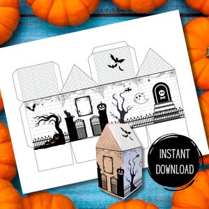 Spooky Paper Haunted House Bastelset: Halloween-Spielzeug für Kinder (PDF Download)