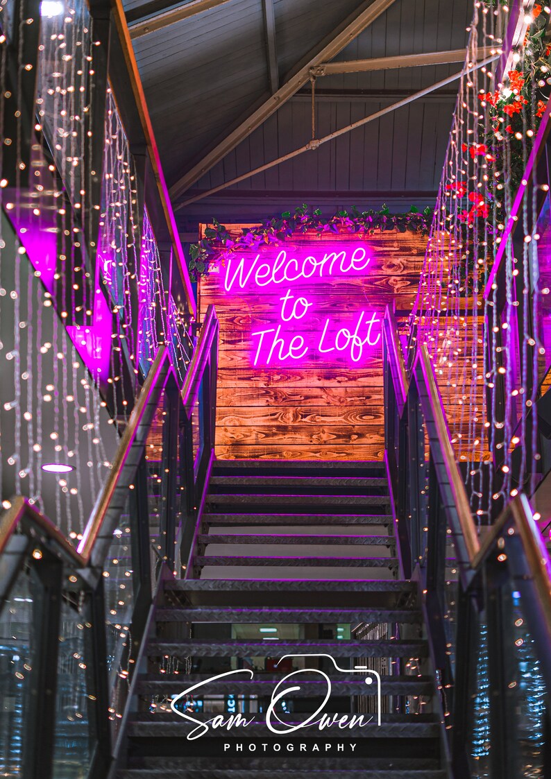 to the Loft Neon Wall Art Print, Neon Effect Art Print, Neon