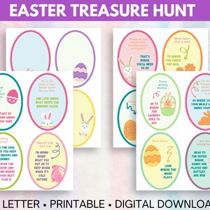 Easter Treasure Hunt - Scavenger Hunt - Printable Games - Games for Kids & Adults