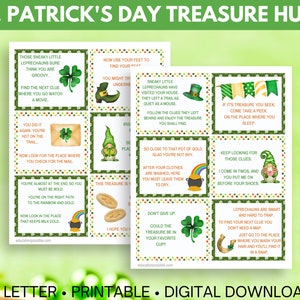 St. Patrick&#39;s Day Treasure Hunt - Scavenger Hunt - Printable Games - Games for Kids & Adults