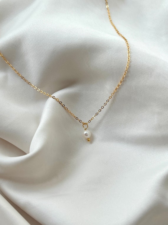 Single Pearl Necklace | 14k Gold Filled Pearl Necklace