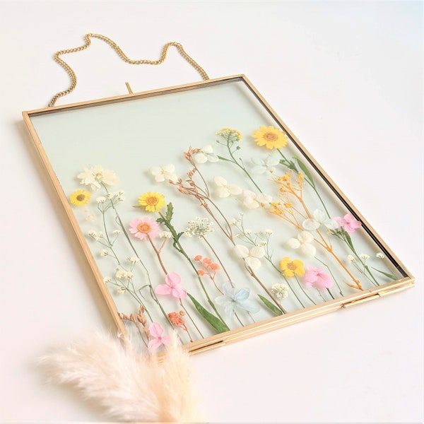 Pressed Flower Frame Pressed Flower Art Dry Flower Art Pressed Flower Wall Art Dry Flower Frame Dry Flower Art Wall Decor Herbarium Frame