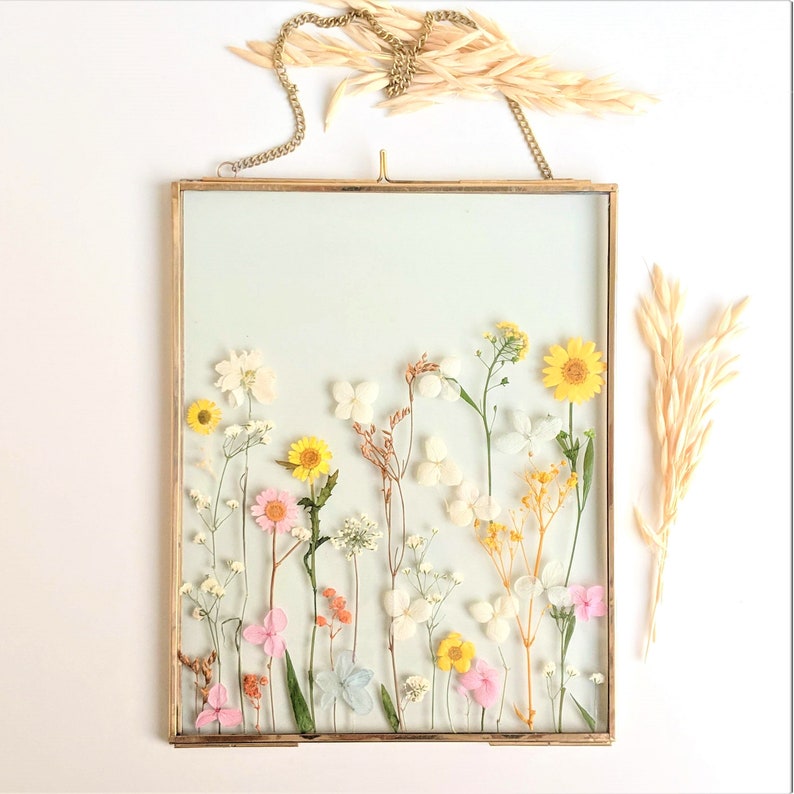 Pressed Flower Frame Pressed Flower Art Dry Flower Art Pressed Flower