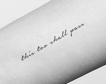 This Too Shall Pass Semi-Permanent 2-Week Tattoo (Set of 2)