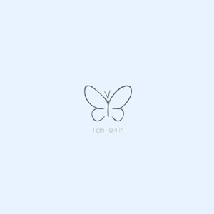 Tiny Minimalist Butterfly Semi-Permanent 2-Week Tattoo (Set of 2)