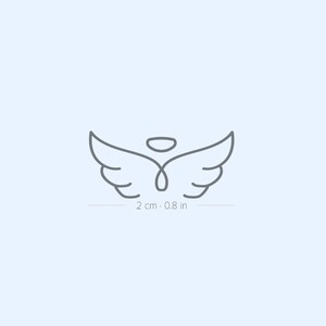 Tatuaje de alas de ángel - Etsy España